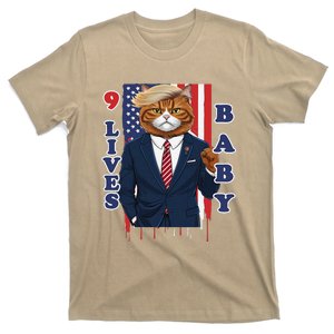 Nine Lives Baby Cat In Suite With Trump Hair T-Shirt