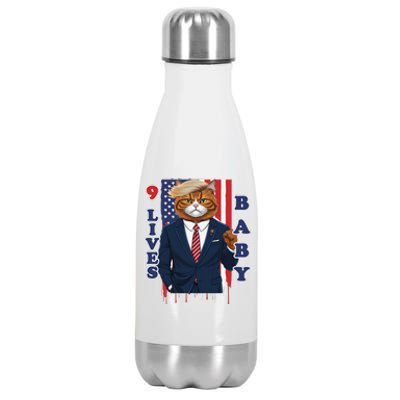 Nine Lives Baby Cat In Suite With Trump Hair Stainless Steel Insulated Water Bottle