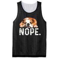 Nope Lazy Bulldog Dog Lover Gift Mesh Reversible Basketball Jersey Tank