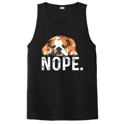 Nope Lazy Bulldog Dog Lover Gift PosiCharge Competitor Tank