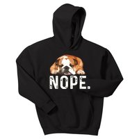 Nope Lazy Bulldog Dog Lover Gift Kids Hoodie