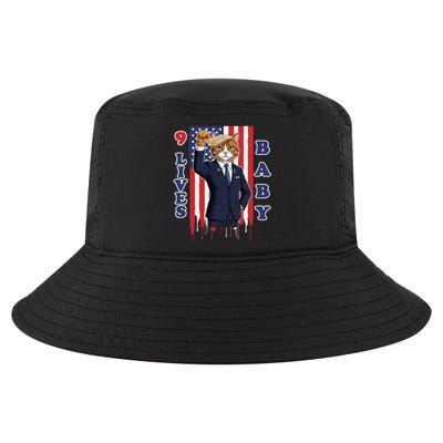 Nine Lives Baby Cat In Suite With Trump Hair Cool Comfort Performance Bucket Hat