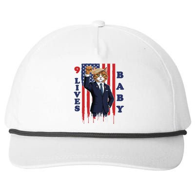 Nine Lives Baby Cat In Suite With Trump Hair Snapback Five-Panel Rope Hat