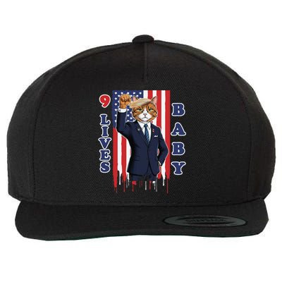 Nine Lives Baby Cat In Suite With Trump Hair Wool Snapback Cap