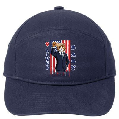 Nine Lives Baby Cat In Suite With Trump Hair 7-Panel Snapback Hat