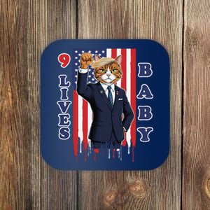 Nine Lives Baby Cat In Suite With Trump Hair Coaster