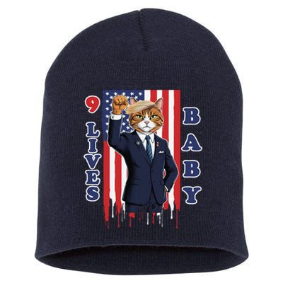 Nine Lives Baby Cat In Suite With Trump Hair Short Acrylic Beanie