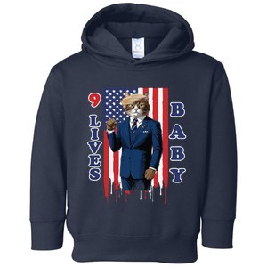 Nine Lives Baby Cat In Suite With Trump Hair Toddler Hoodie