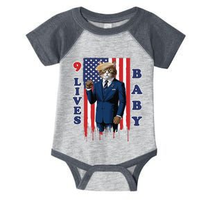 Nine Lives Baby Cat In Suite With Trump Hair Infant Baby Jersey Bodysuit