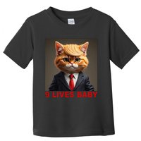 Nine Lives Baby Cat In Suite With Trump Hair Funny Gift Toddler T-Shirt