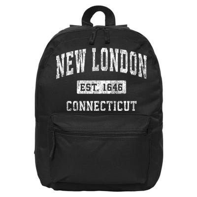New London Connecticut Ct Vintage Established Sports Design 16 in Basic Backpack