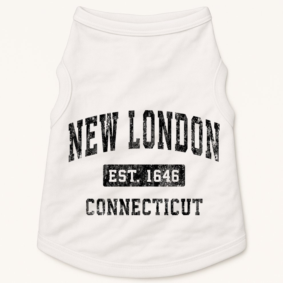 New London Connecticut Ct Vintage Established Sports Design Doggie Tank