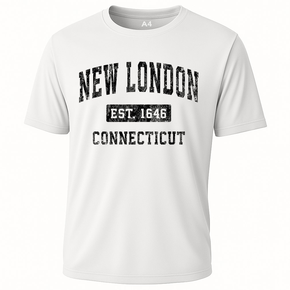 New London Connecticut Ct Vintage Established Sports Design Cooling Performance Crew T-Shirt