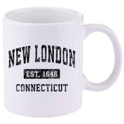 New London Connecticut Ct Vintage Established Sports Design 11oz C Handle Ceramic Mug