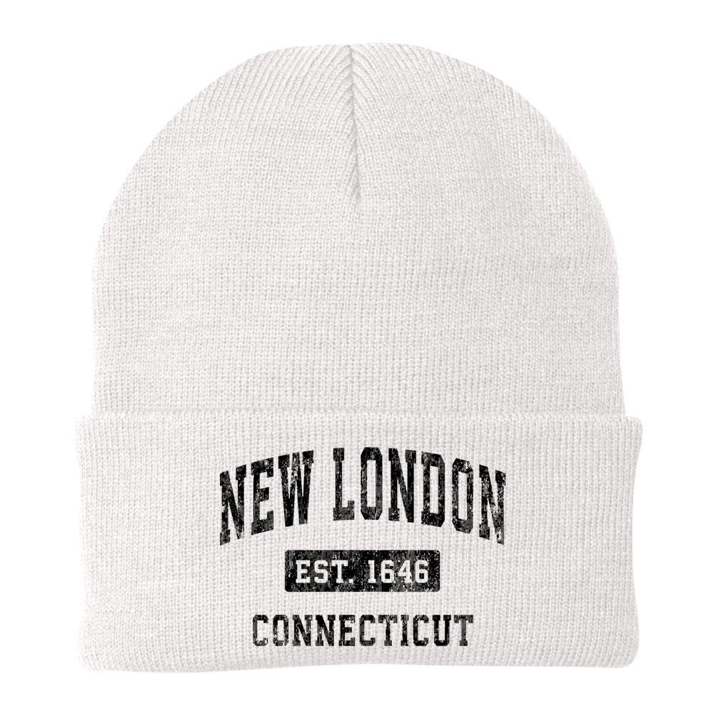 New London Connecticut Ct Vintage Established Sports Design Beanie