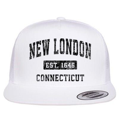 New London Connecticut Ct Vintage Established Sports Design Flat Bill Trucker Hat
