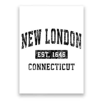 New London Connecticut Ct Vintage Established Sports Design Poster