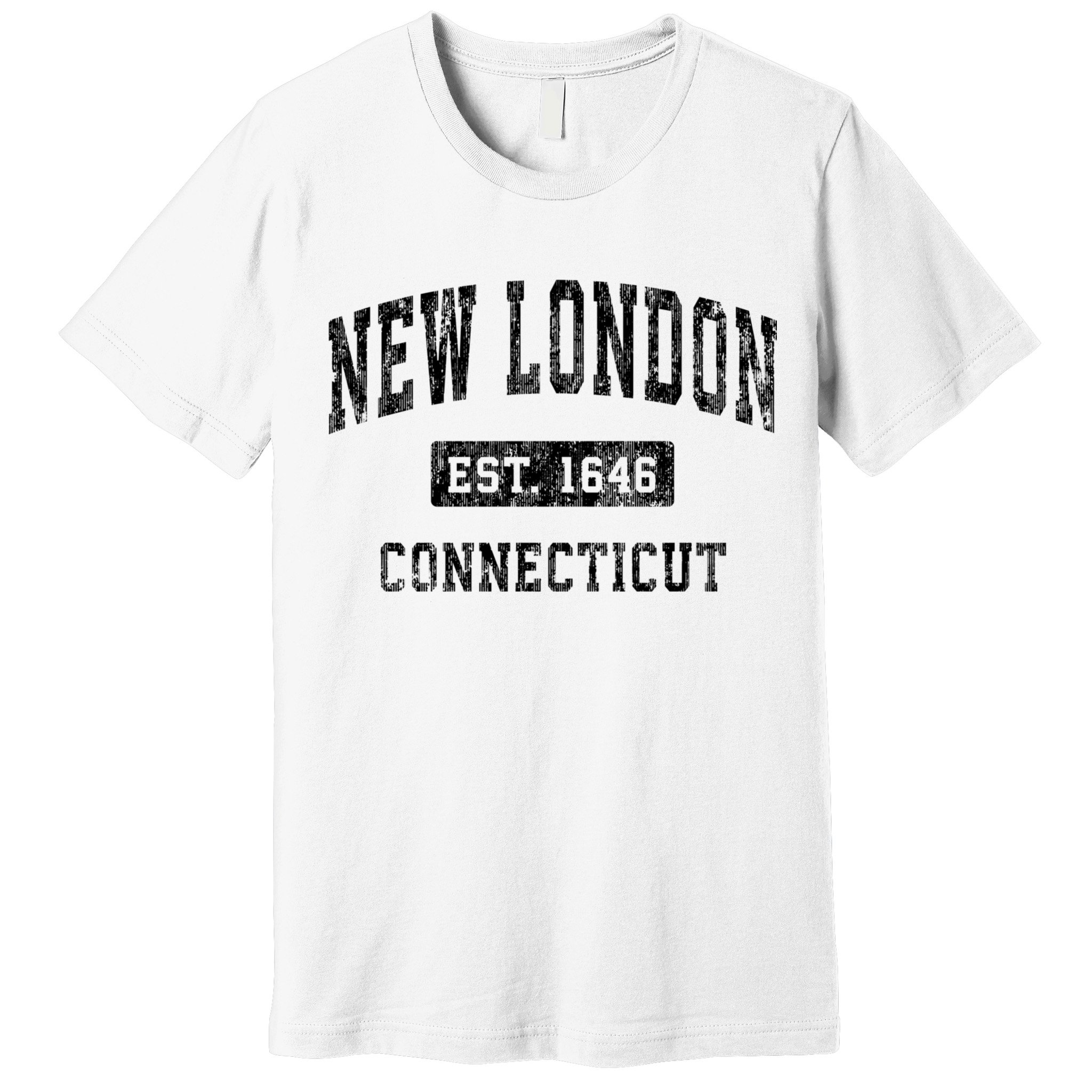 New London Connecticut Ct Vintage Established Sports Design Premium T-Shirt
