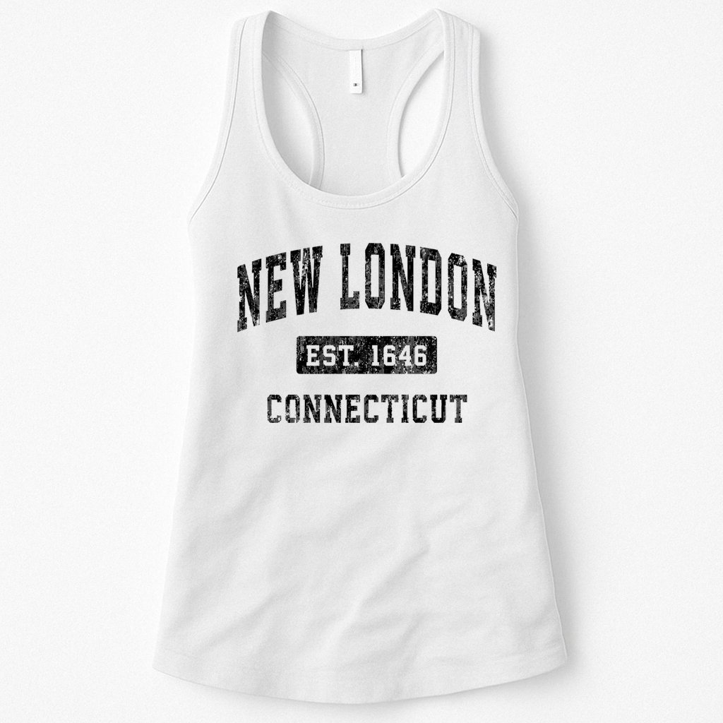 New London Connecticut Ct Vintage Established Sports Design Womens Tank Top