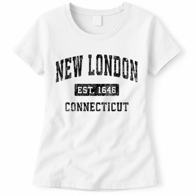 New London Connecticut Ct Vintage Established Sports Design Womens T-Shirt