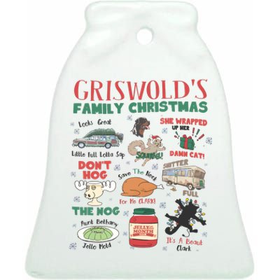 National Lampoons Christmas Vacation Griswold Ceramic Bell Ornament