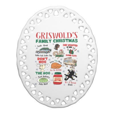 National Lampoons Christmas Vacation Griswold Ceramic Oval Ornament