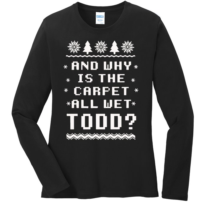 National Lampoons Christmas Vacation Todd And Margo Ladies Long Sleeve Shirt