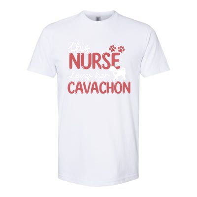 Nurse Loves Cavachon Dog Lovers Funny Gift For Mom Nurse Gift Softstyle® CVC T-Shirt