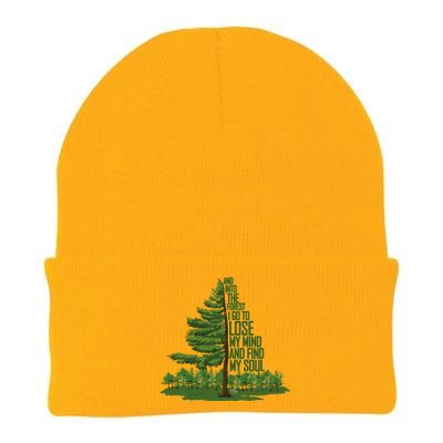 Nature Lover Camping Adventure And Into The Forest I Go Gift Knit Cap Winter Beanie