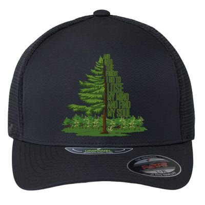 Nature Lover Camping Adventure And Into The Forest I Go Gift Flexfit Unipanel Trucker Cap