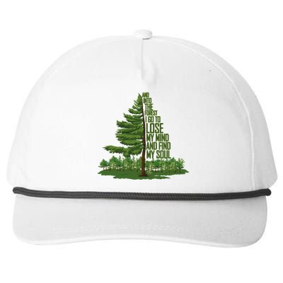 Nature Lover Camping Adventure And Into The Forest I Go Gift Snapback Five-Panel Rope Hat