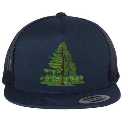 Nature Lover Camping Adventure And Into The Forest I Go Gift Flat Bill Trucker Hat