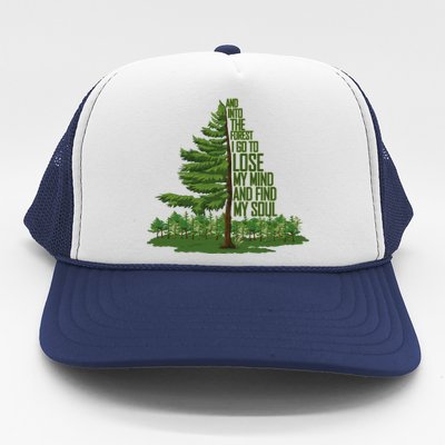 Nature Lover Camping Adventure And Into The Forest I Go Gift Trucker Hat