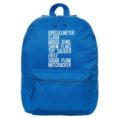 Nutcracker Leads Clara Drosselmeyer Christmas Ballet Meme Gift 16 in Basic Backpack