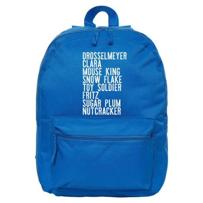 Nutcracker Leads Clara Drosselmeyer Christmas Ballet Meme Gift 16 in Basic Backpack