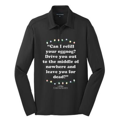 National LampoonS Christmas Vacation Leave You For Dead Silk Touch Performance Long Sleeve Polo