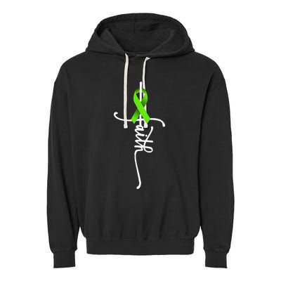 Nonhodgkin Lymphoma Cancer Faith Cancer Awareness Support Garment-Dyed Fleece Hoodie