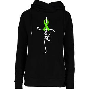 Nonhodgkin Lymphoma Cancer Faith Cancer Awareness Support Womens Funnel Neck Pullover Hood