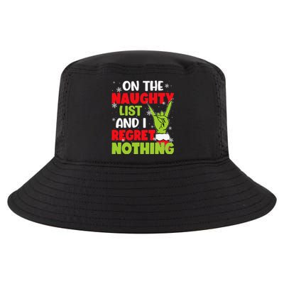 Naughty List Christmas Xmas Santa Cool Comfort Performance Bucket Hat