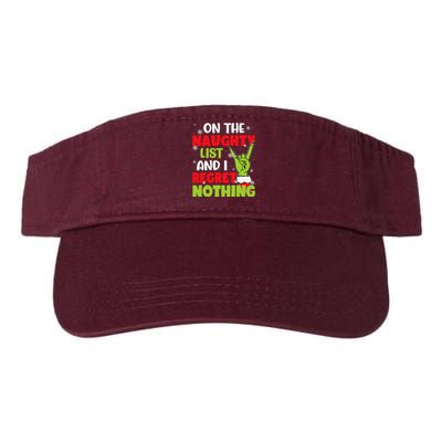 Naughty List Christmas Xmas Santa Valucap Bio-Washed Visor