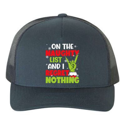 Naughty List Christmas Xmas Santa Yupoong Adult 5-Panel Trucker Hat