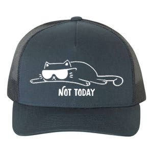 Nope Lazy Cat Not Today Yupoong Adult 5-Panel Trucker Hat