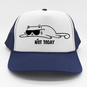 Nope Lazy Cat Not Today Trucker Hat