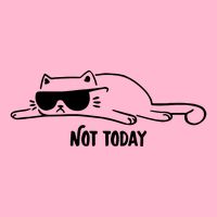 Nope Lazy Cat Not Today Mousepad