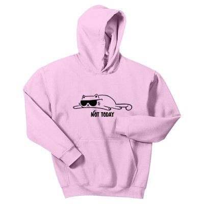 Nope Lazy Cat Not Today Kids Hoodie