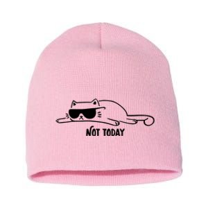 Nope Lazy Cat Not Today Short Acrylic Beanie