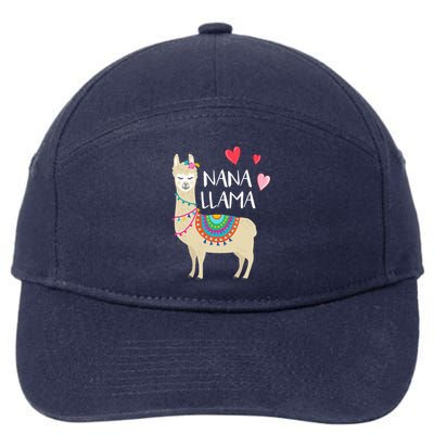 Nana Llama Cute Love Llamas & Alpacas Gift Tees 7-Panel Snapback Hat