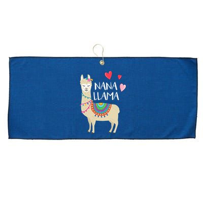 Nana Llama Cute Love Llamas & Alpacas Gift Tees Large Microfiber Waffle Golf Towel