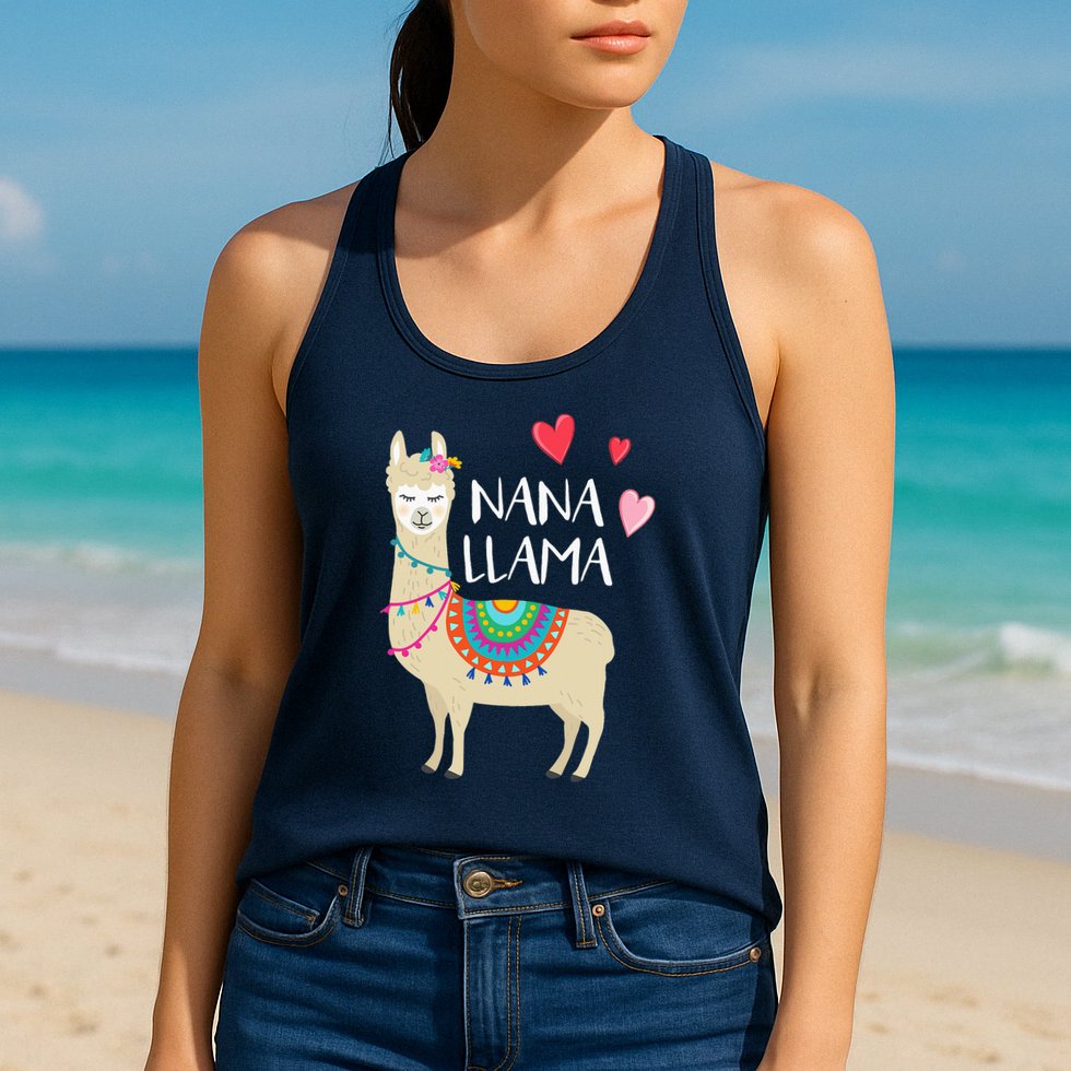 Nana Llama Cute Love Llamas & Alpacas Gift Tees Womens Tank Top