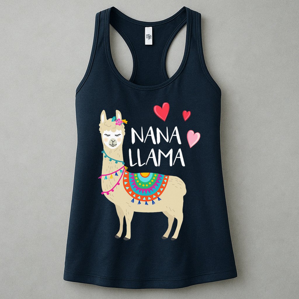 Nana Llama Cute Love Llamas & Alpacas Gift Tees Womens Tank Top